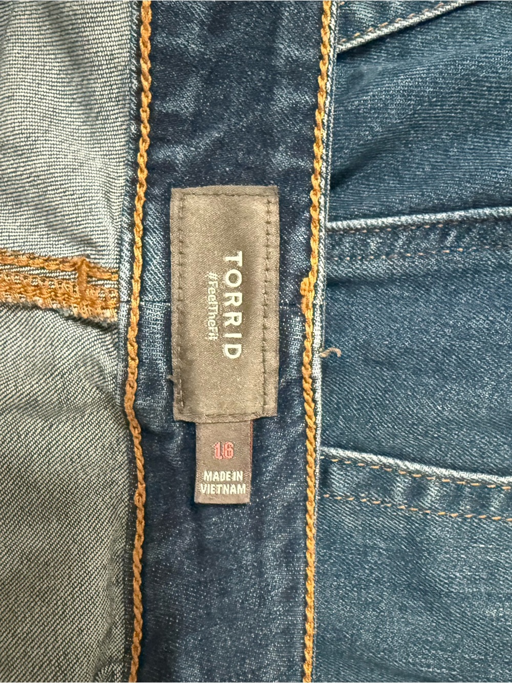 torrid Dark Blue Cropped High-Rise Button-Front Jeans - Picture 7 of 9